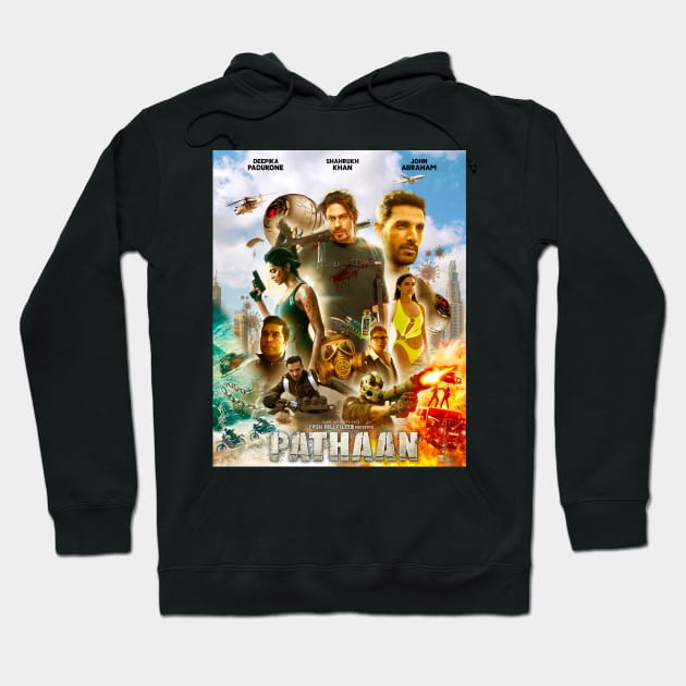 Pathan Movie art Hoodie by SAN ART STUDIO 